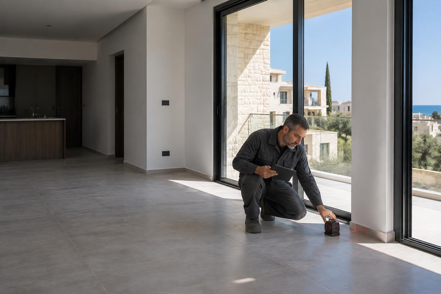 Pre-handover snagging inspection in a new North Cyprus apartment